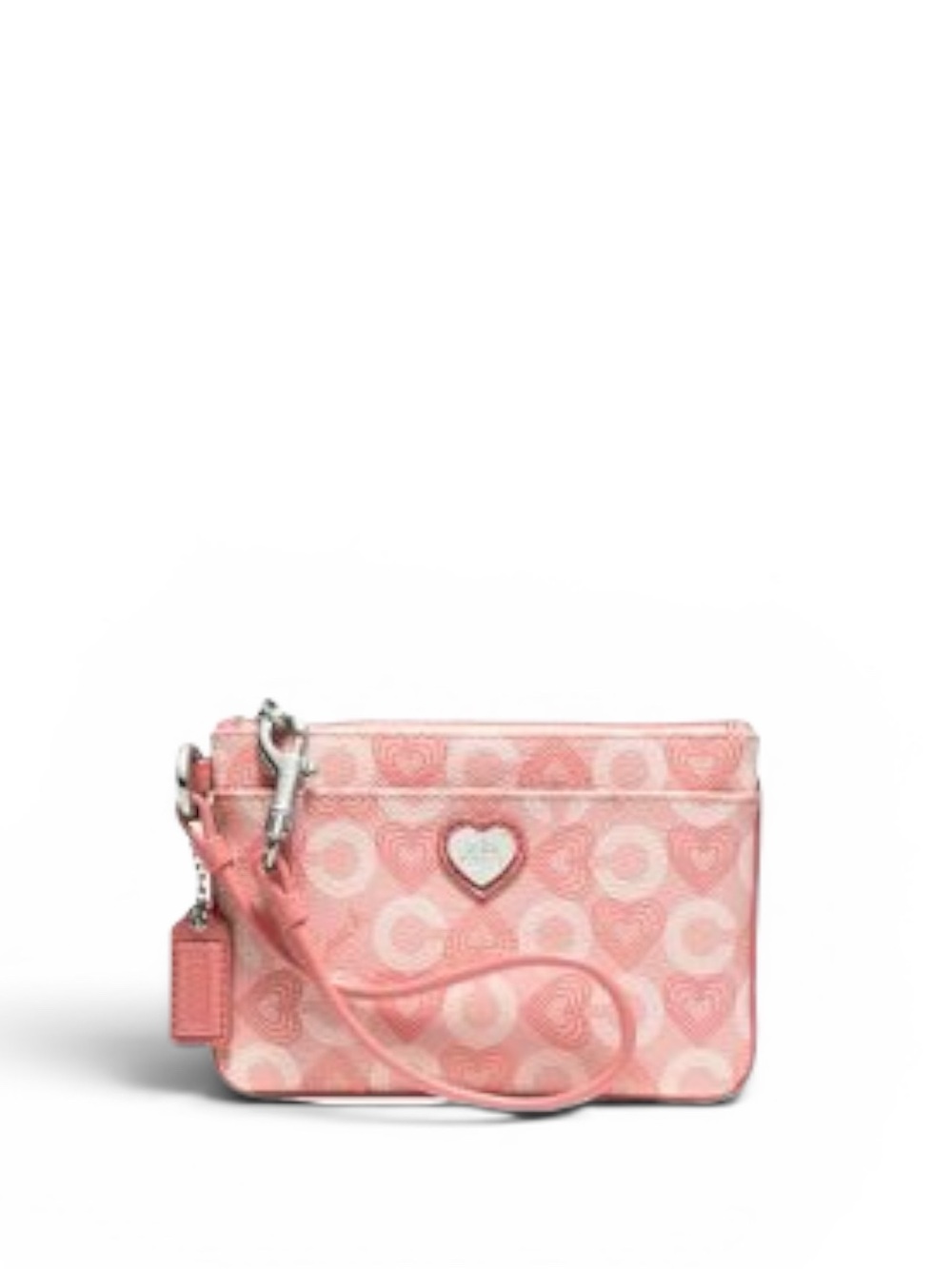 COACH Waverly Heart Pink Wristlet Pouch